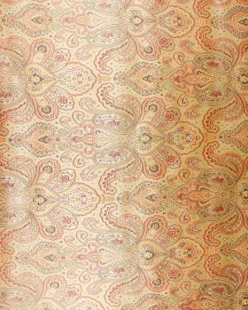 Satin jacquard Indien paisley Doré - Tissushop